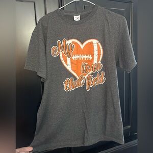 Gray t-shirt football (my heart is on that field)